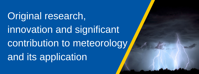 Original research, innovation and significant contribution to meteorology and its application banner