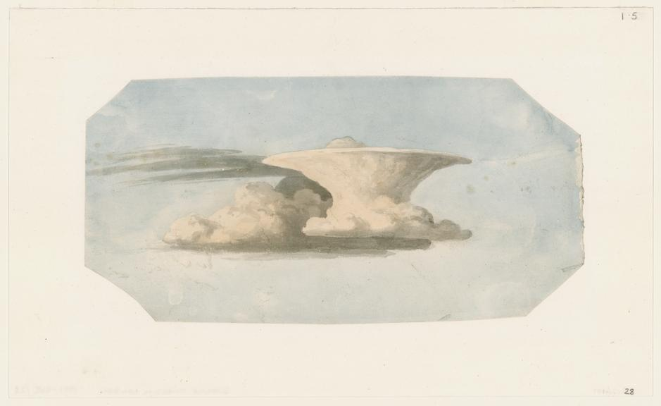 Luke Howard sketch of Cumulonimbus kept by the Science Museum on behalf of the Royal Meteorological Society.
