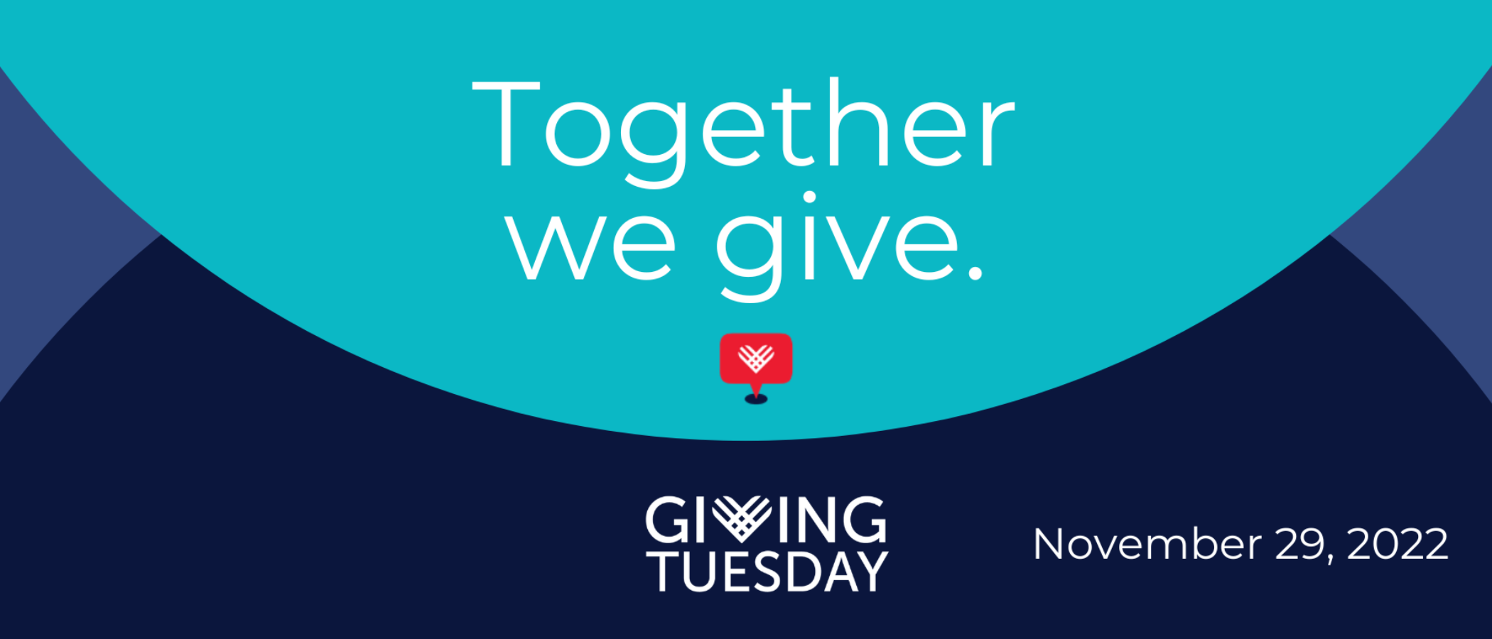 A banner with the Giving Tuesday logo and the wording 'Together we give'