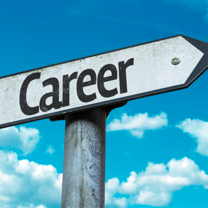 Image of a sign with the word career written on it