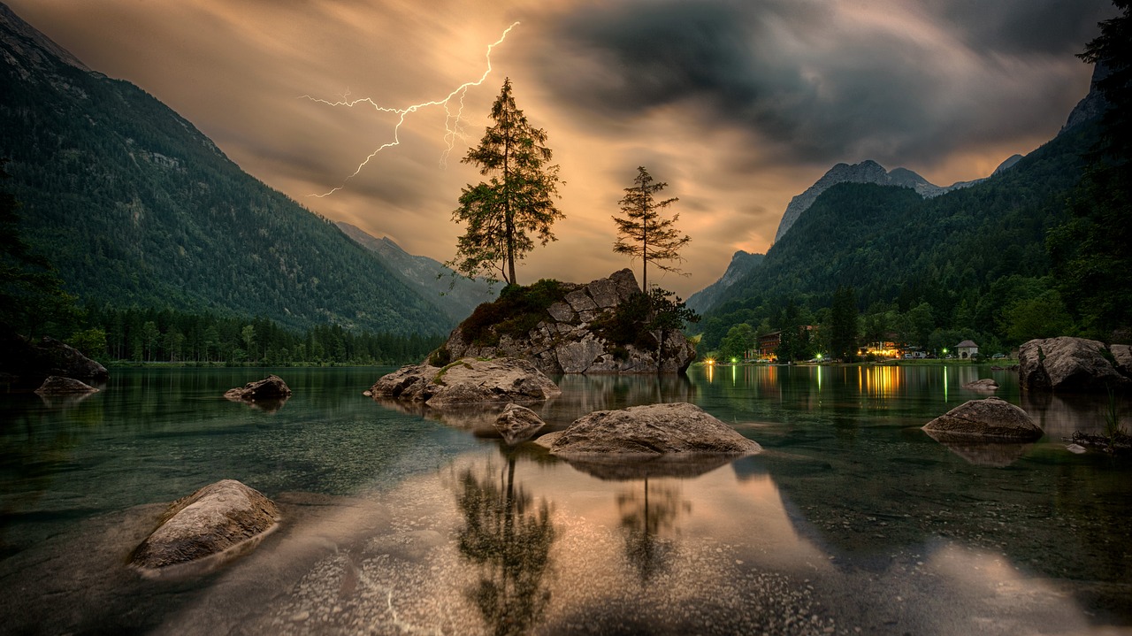 lake and tree