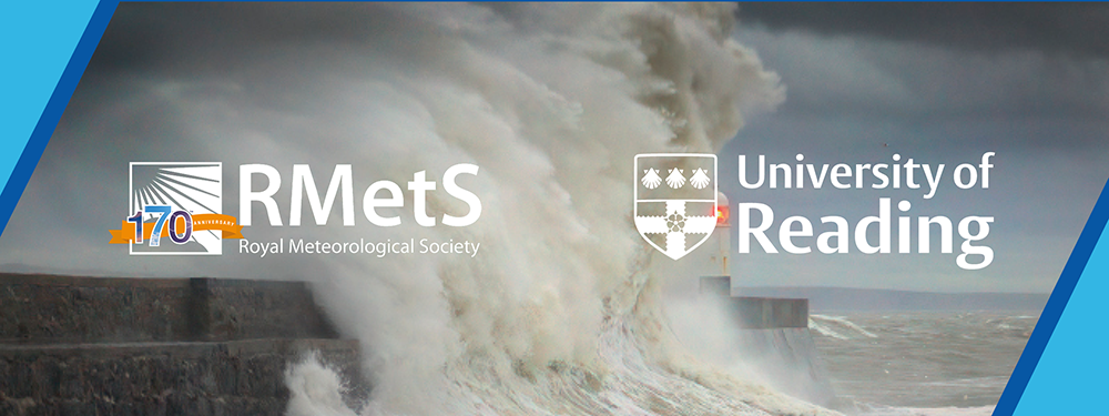 Event banner showing storm waves and the RMetS and University of Reading logos