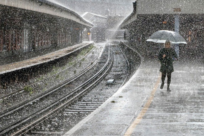 Just Walking in the Rain © Adrian Campfield