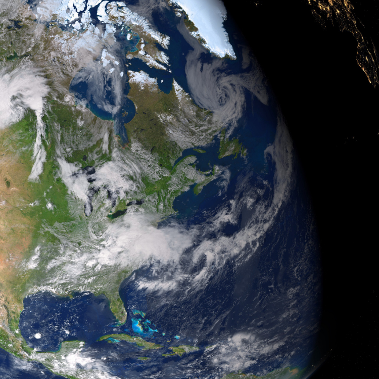 satellite photo of Earth
