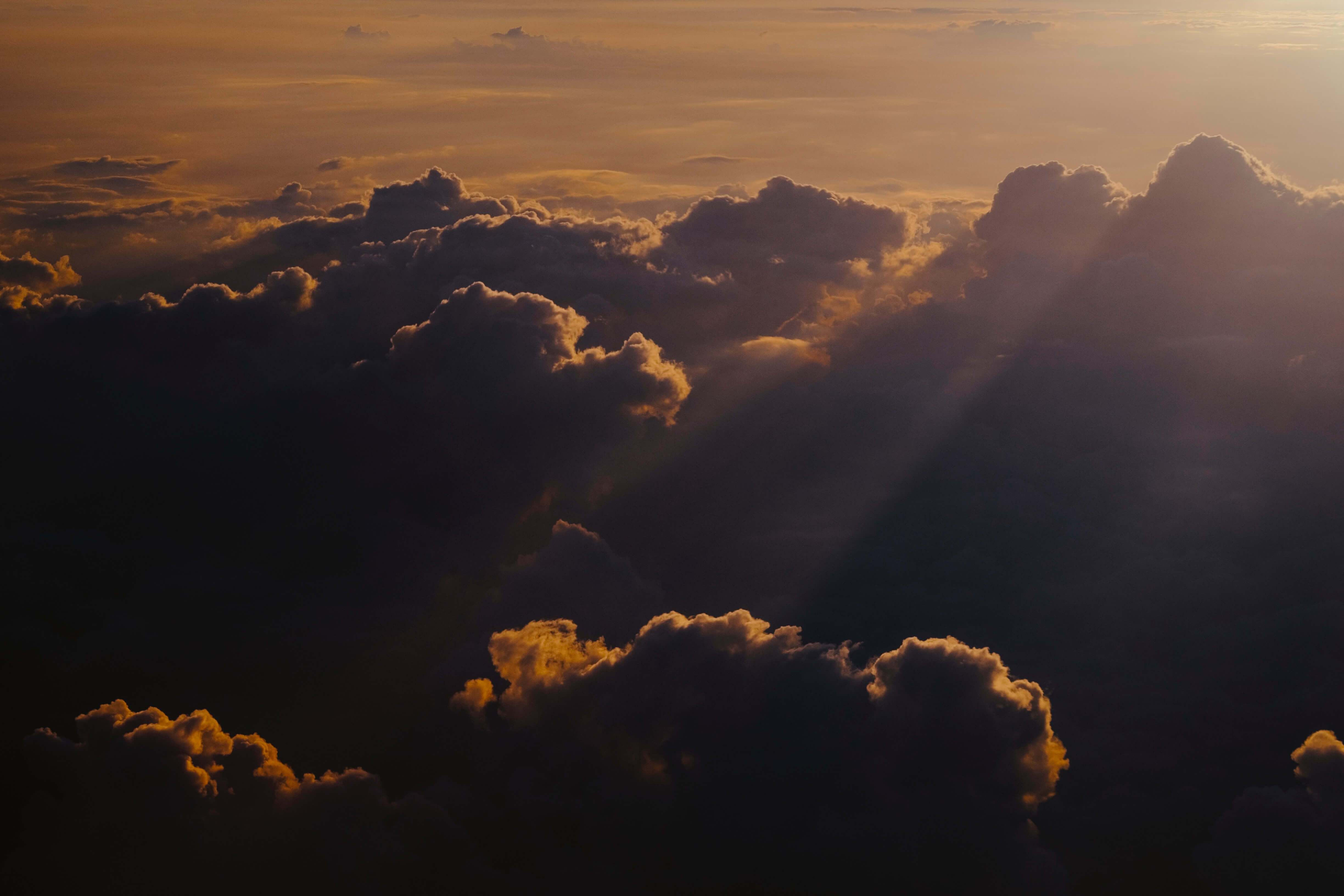 Clouds as the sun breaks through