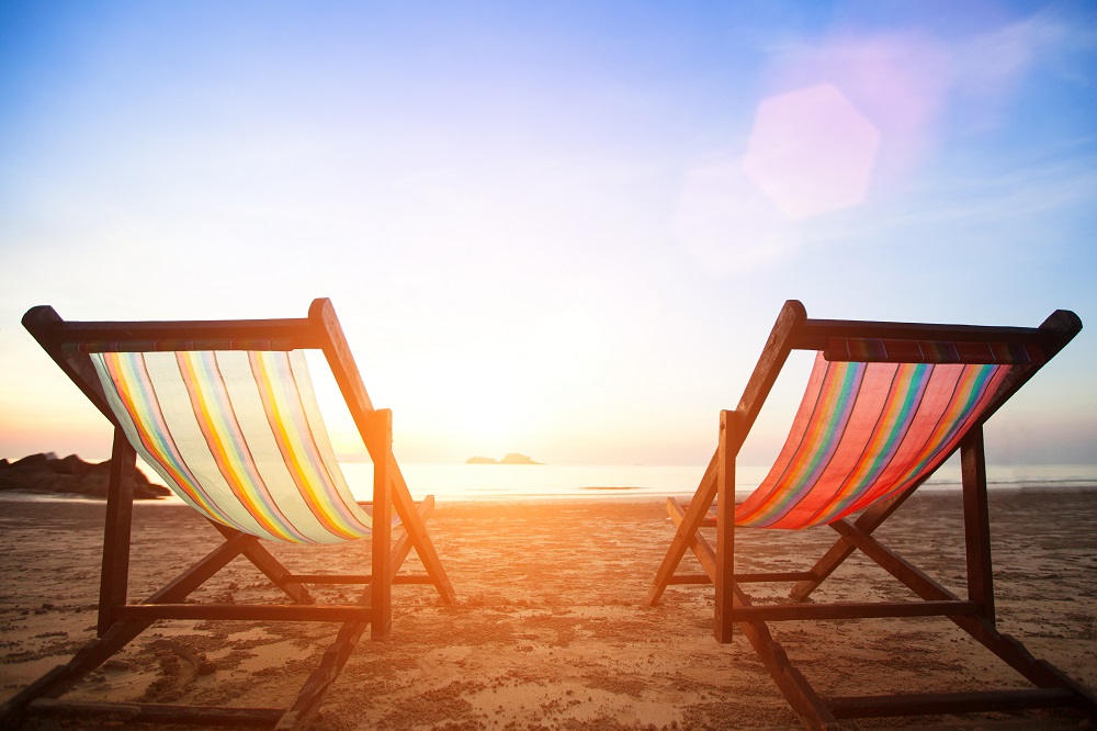 Vacant deck chairs