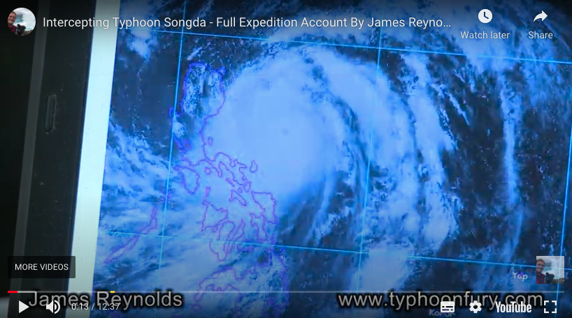 Intercepting Typhoon Songda YouTube screengrab