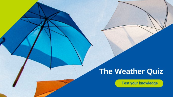 Weather Quiz - test your knowledge banner