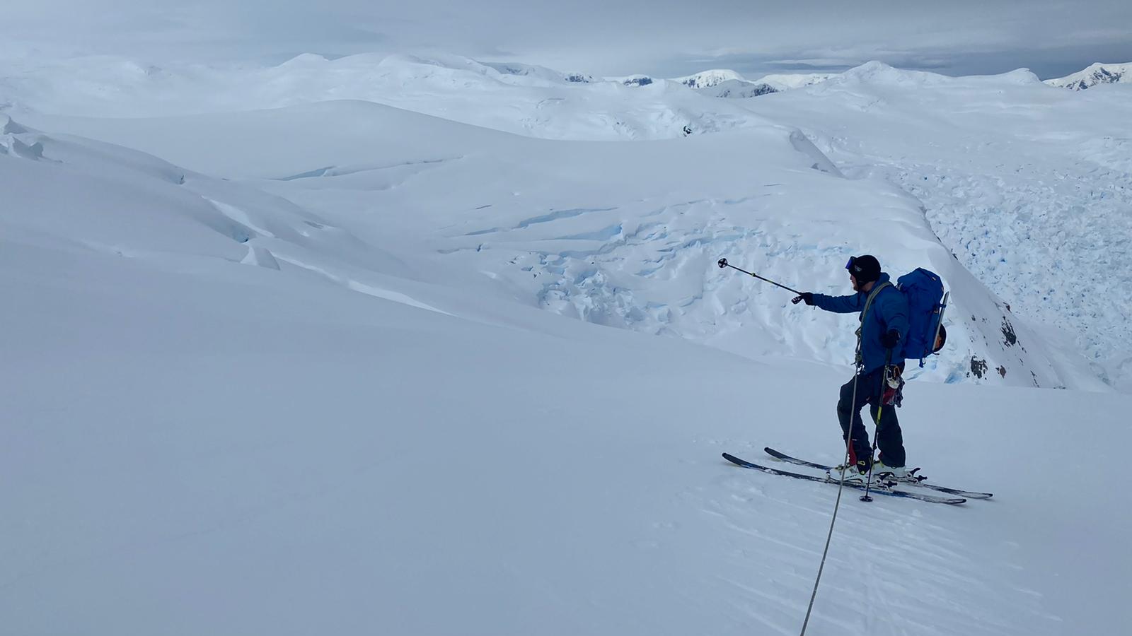 Rickard Berg checking route to the Forbidden Plateau