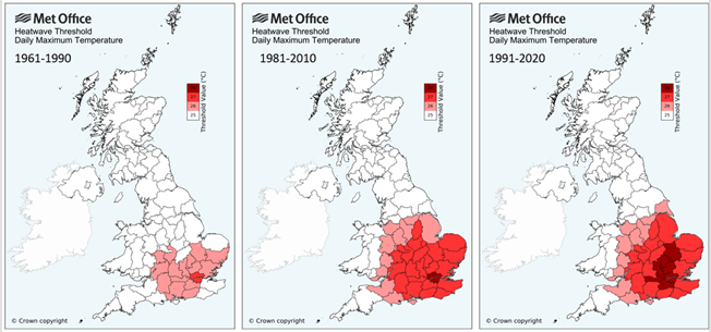 UK Heatwave Thresholds