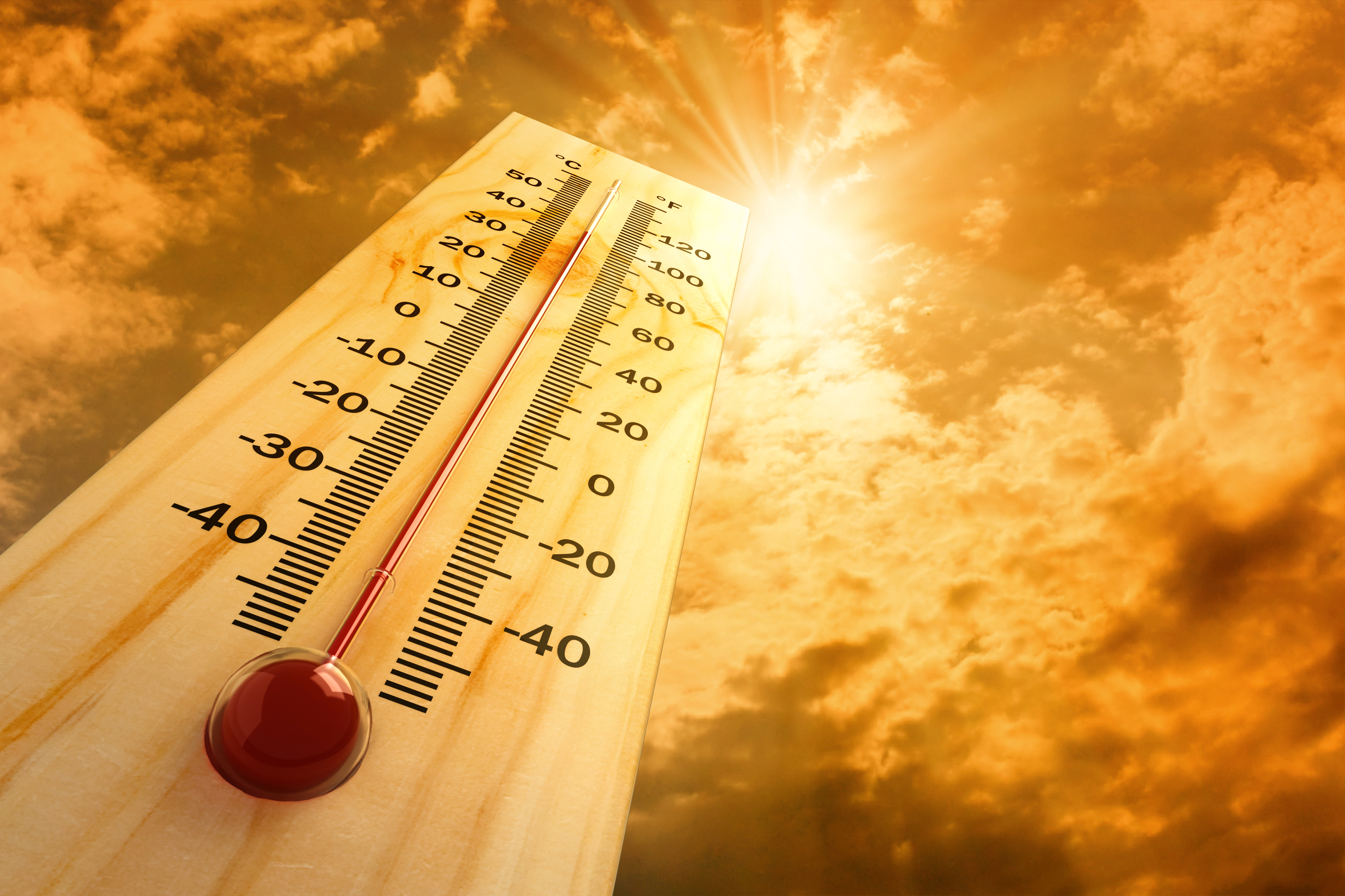 Thermometer in the sun Thermometer in the sun