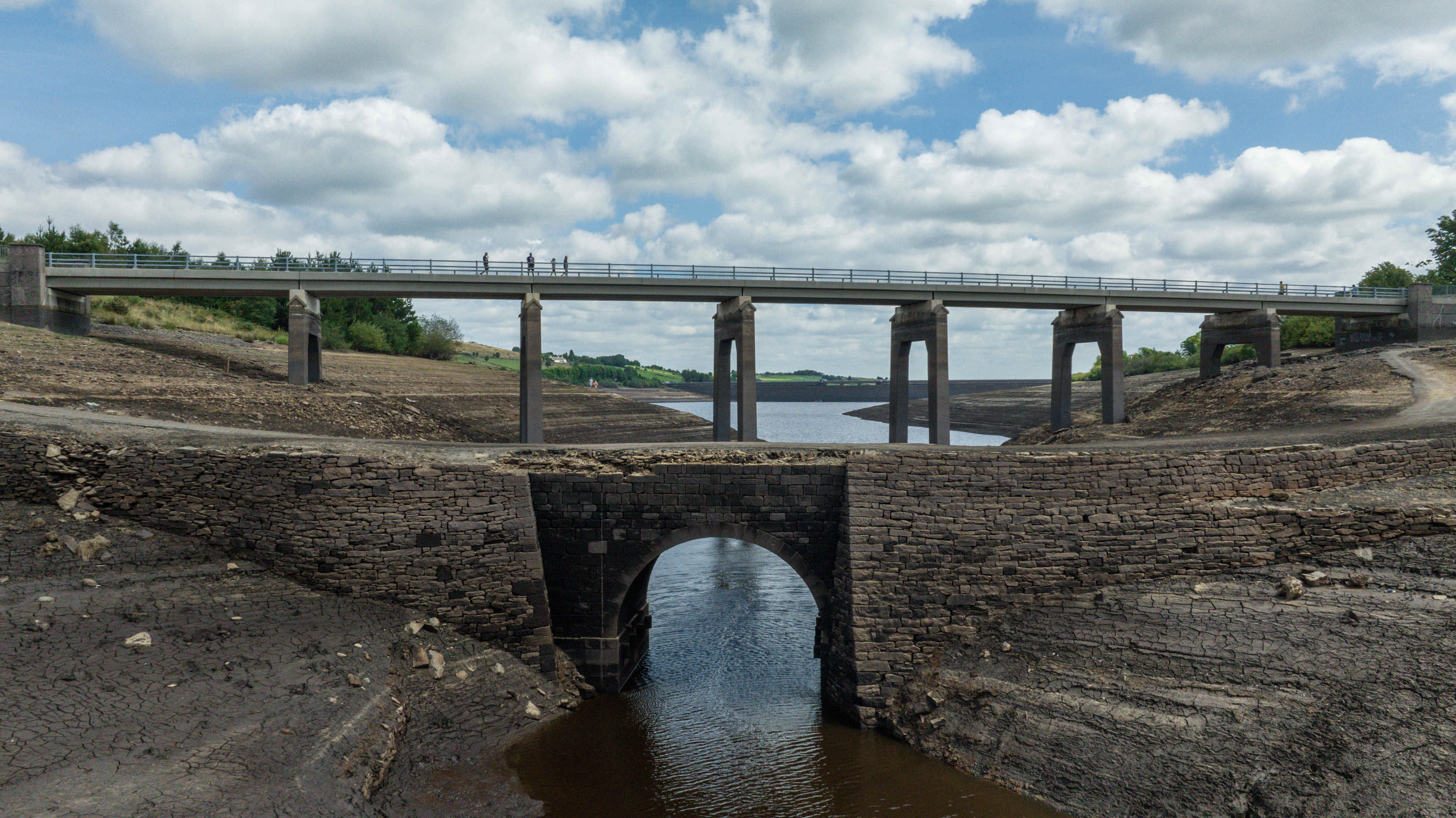 Low reservoir levels in West Yorkshire