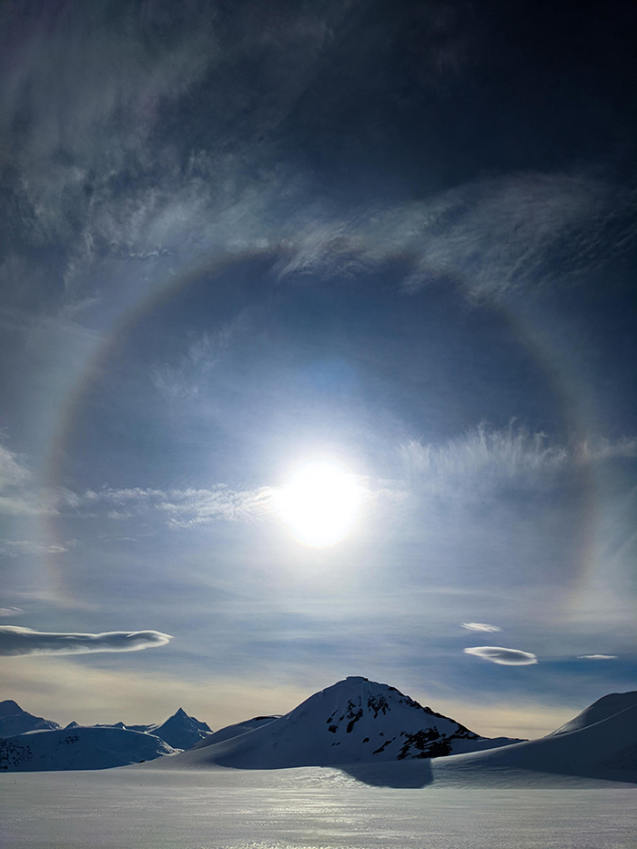 Thomas Chitson - Solar Halo Making an Appearance Over Adelaide Island, Antarctica