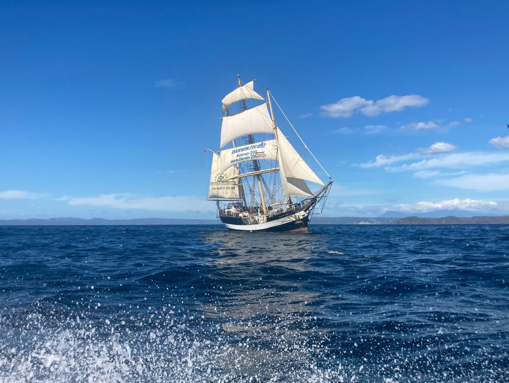 The Pelican of London sailing in the Gulf of Papagayo, July 2022