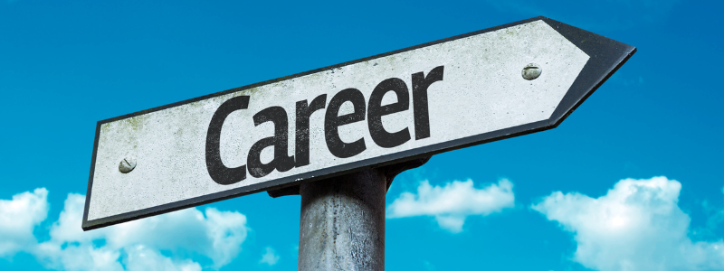 Image of a sign with the word career written on it