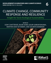 Climate Change Community Response and Resilience front cover featuring hands surrounding a shoot to form a heart shape 