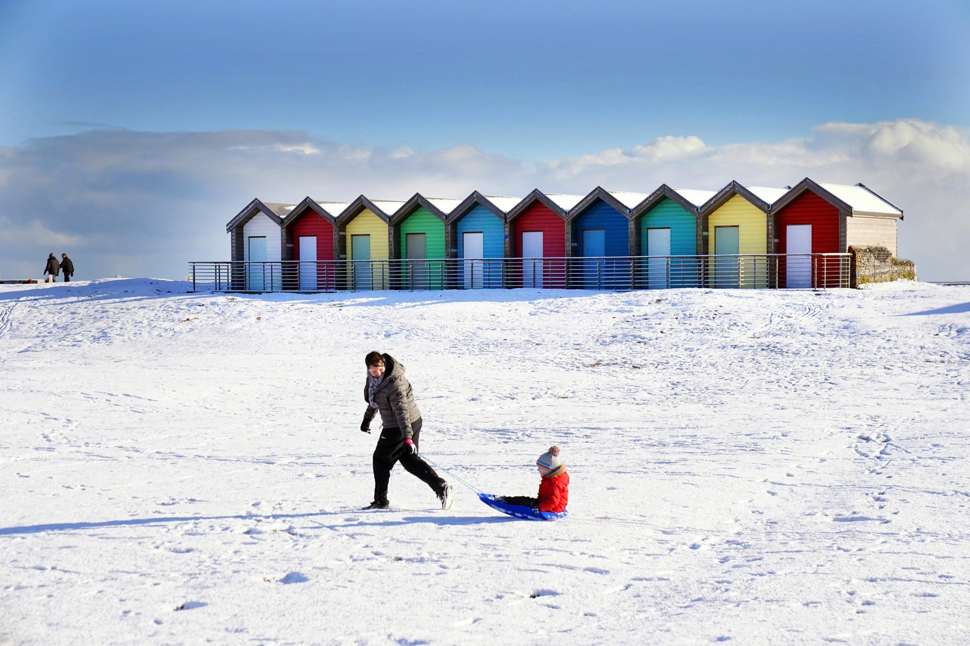 Snow Covered Beach Huts - Owen Humphreys