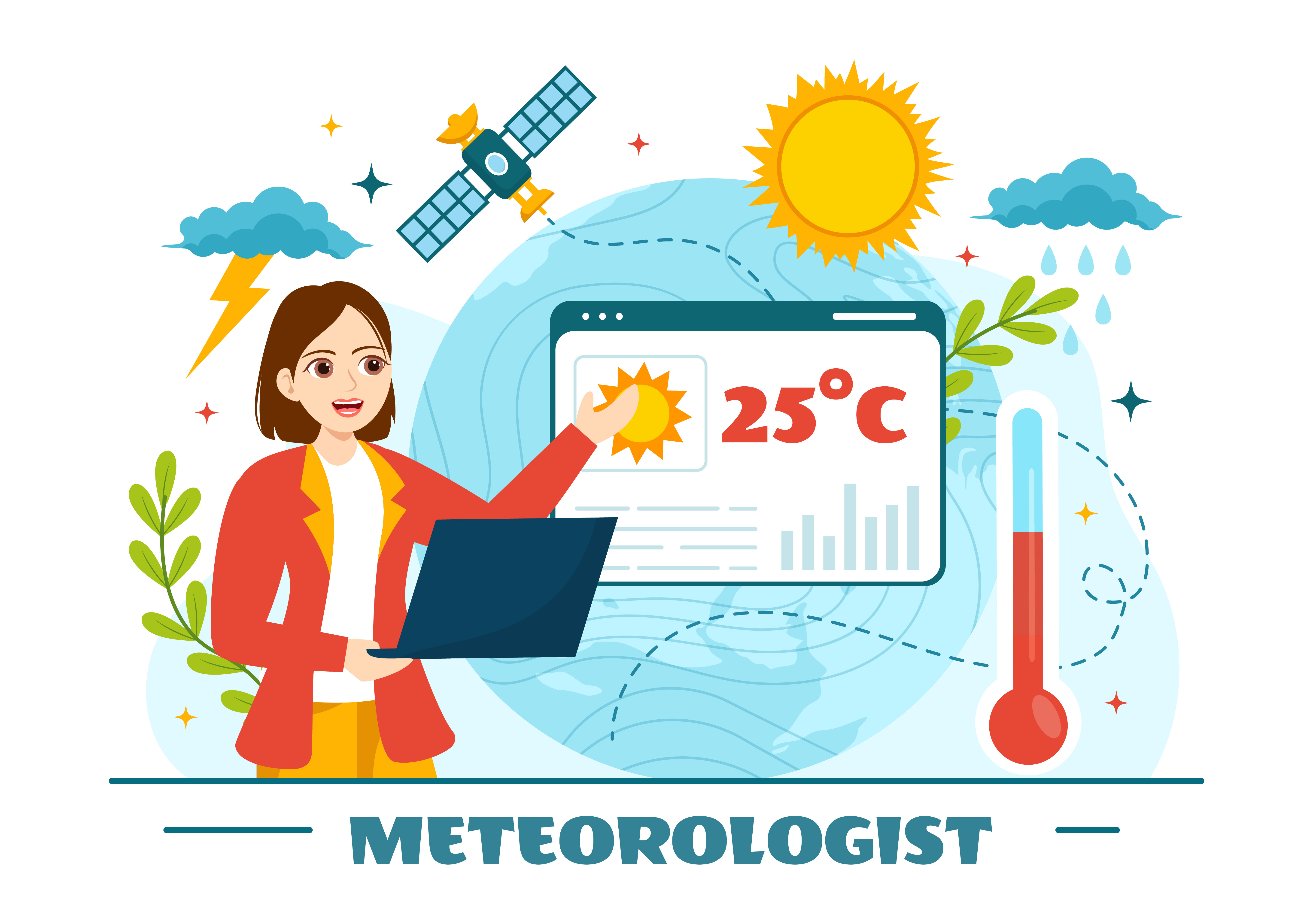 Meteorologist giving a forecast