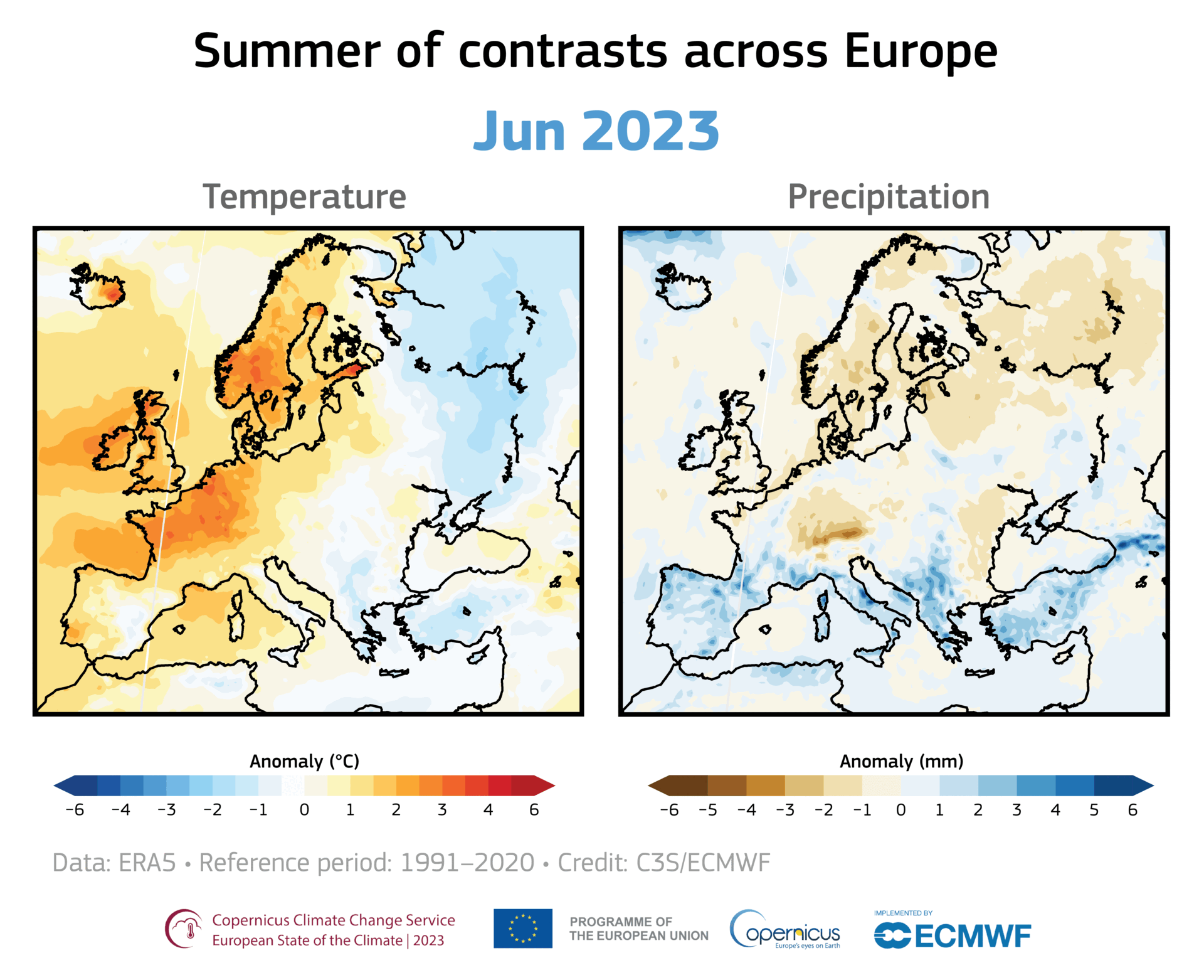 Summer of contrasts across Europe