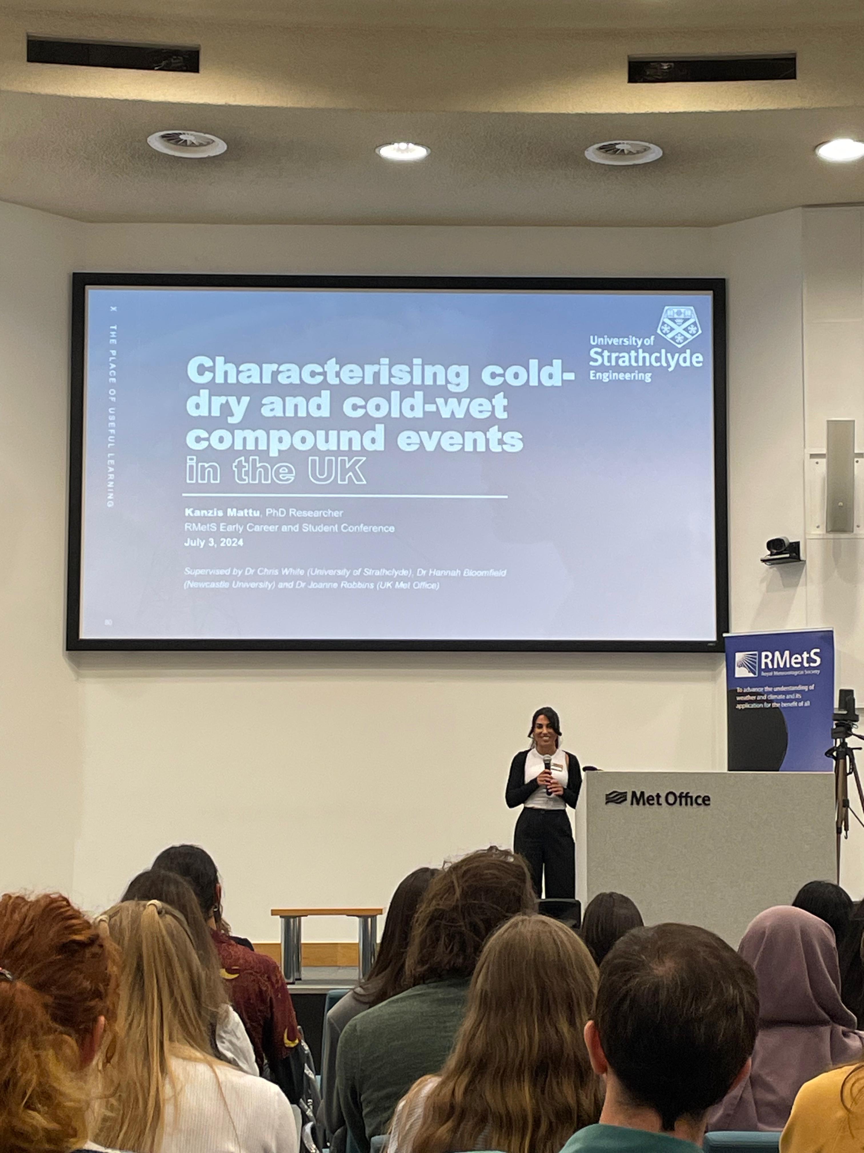 Kanzis Mattu presents at the 2024 RMetS Early Career and Student Conference
