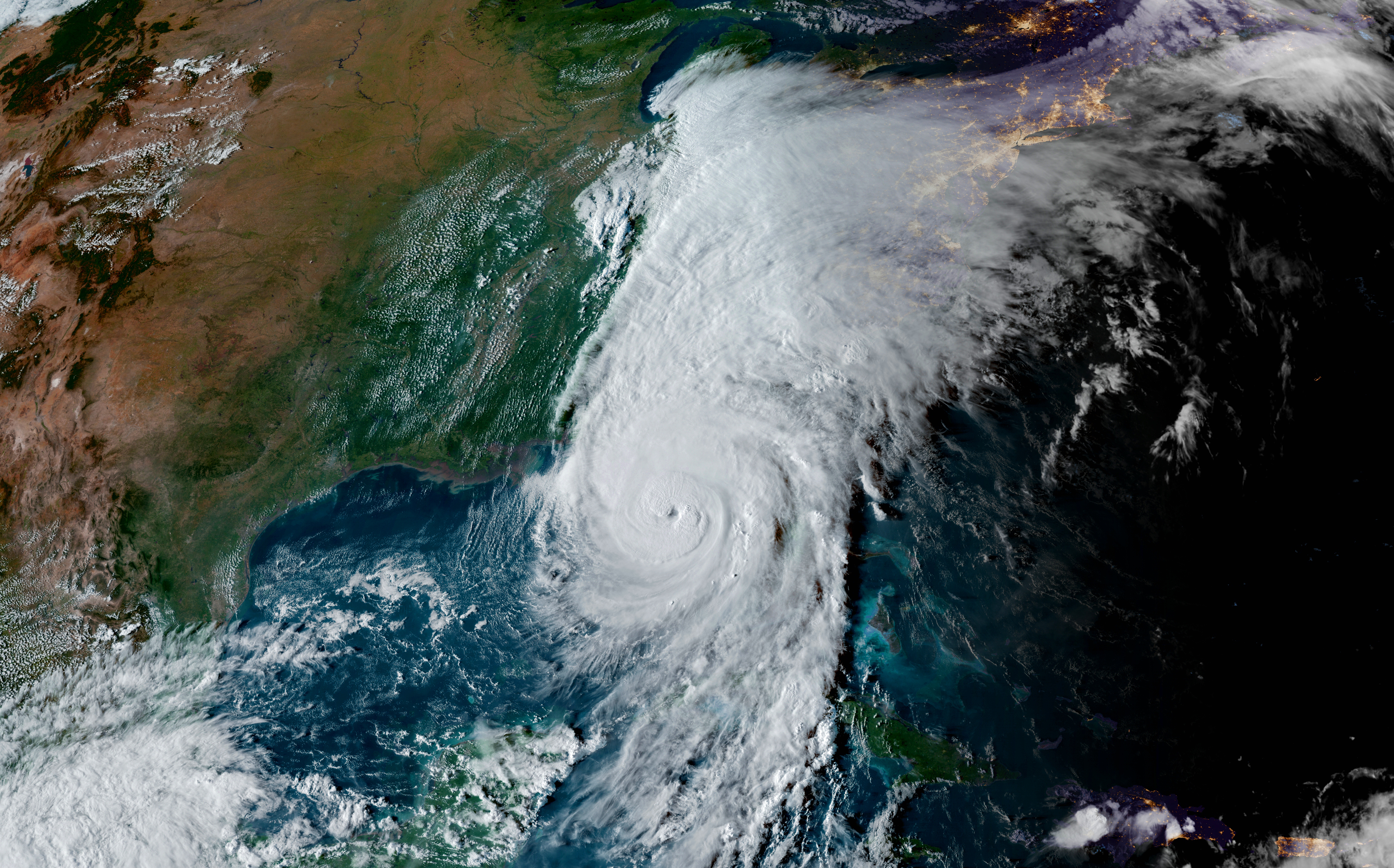 Sunlight Fades on a Powerful Hurricane Helene © CSU/CIRA & NOAA