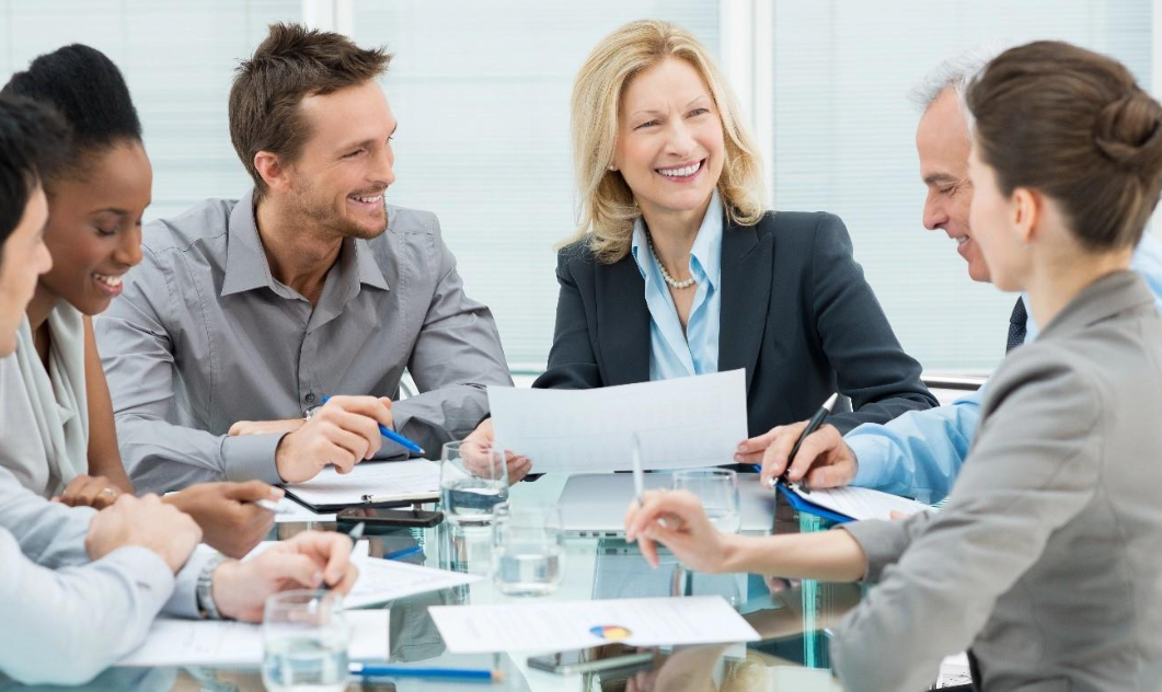 Corporate team in a meeting