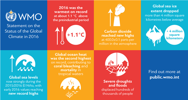WMO summary Infographic (source: WMO) WMO summary Infographic (source: WMO)