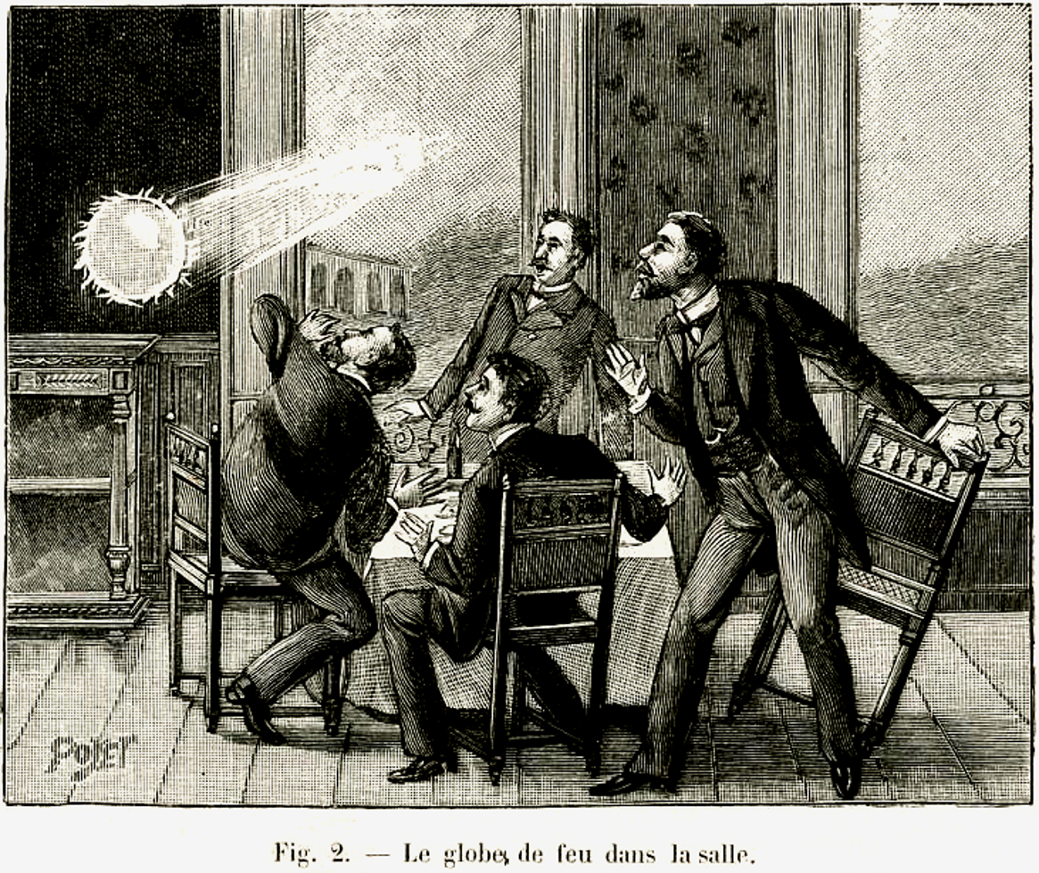 A 1901 depiction of ball lightning