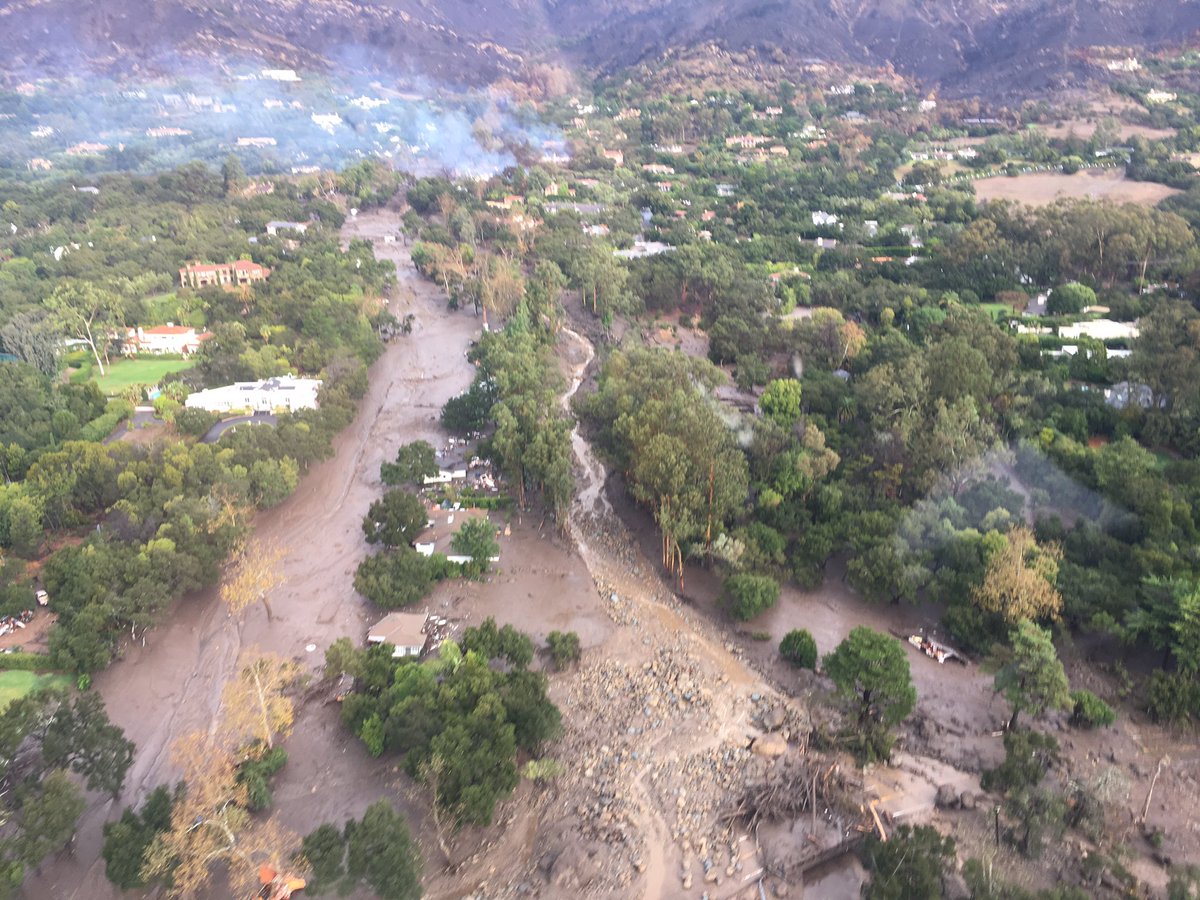 View from the air in Montecito.