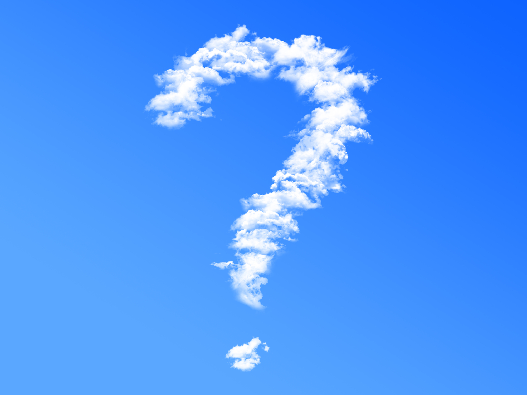 Cloud question mark Cloud question mark