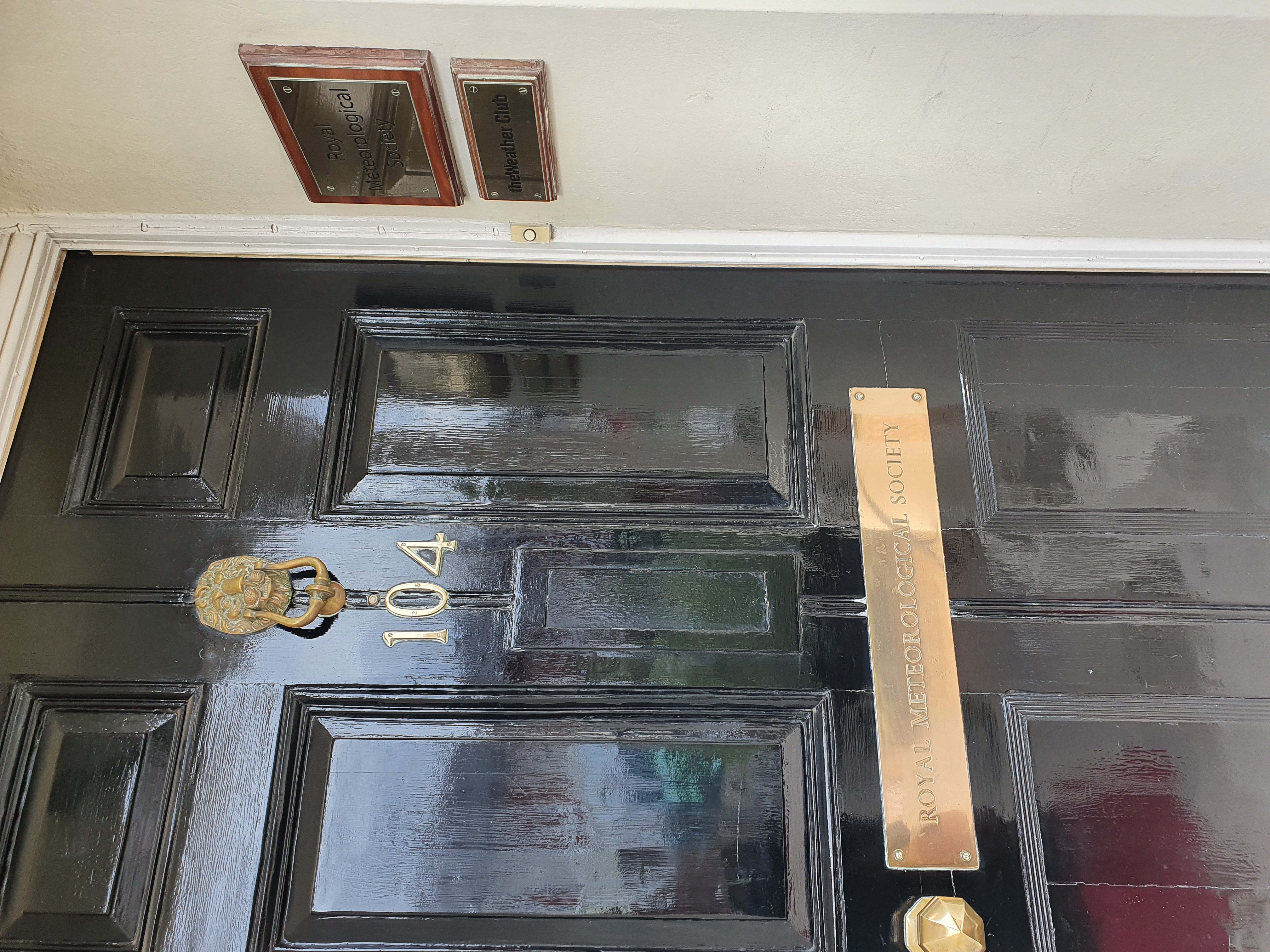 Front door of the Royal Meteorological Society