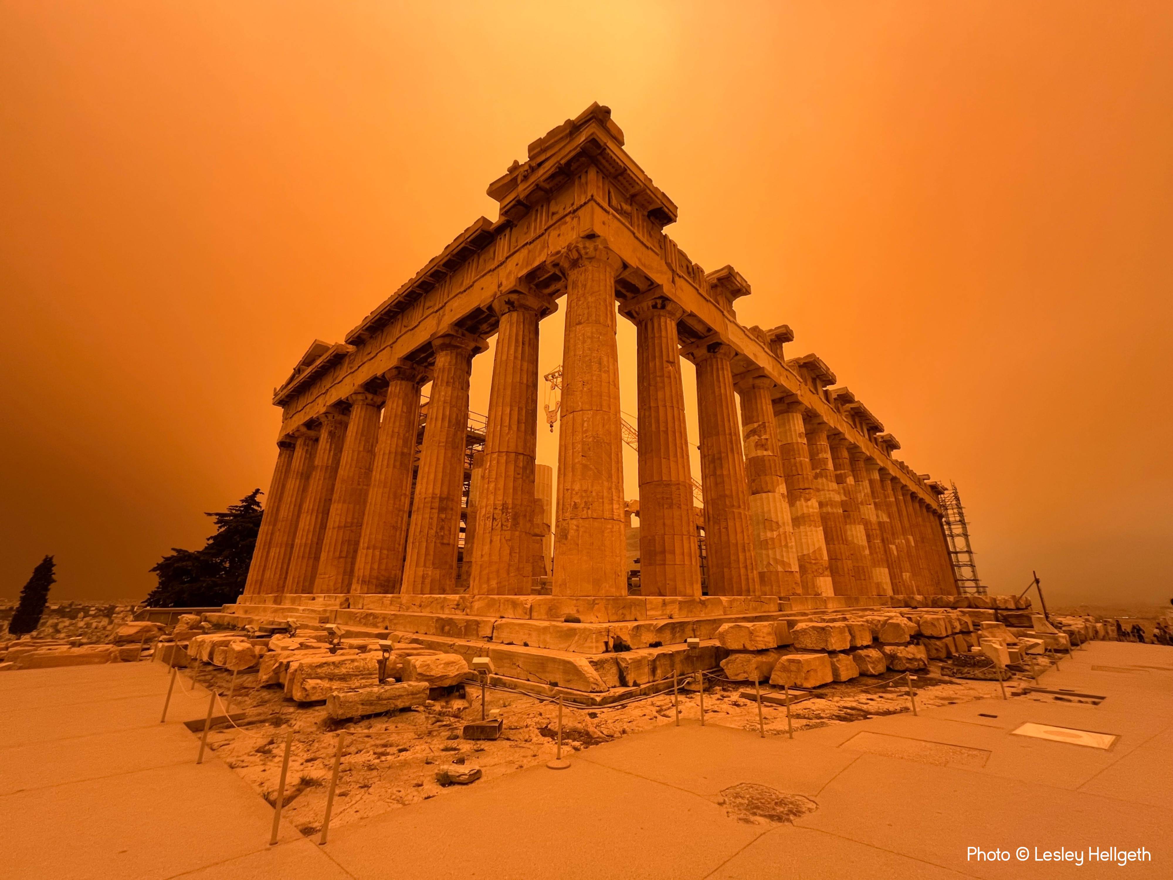 African Dust Over Athens by Lesley Hellgeth