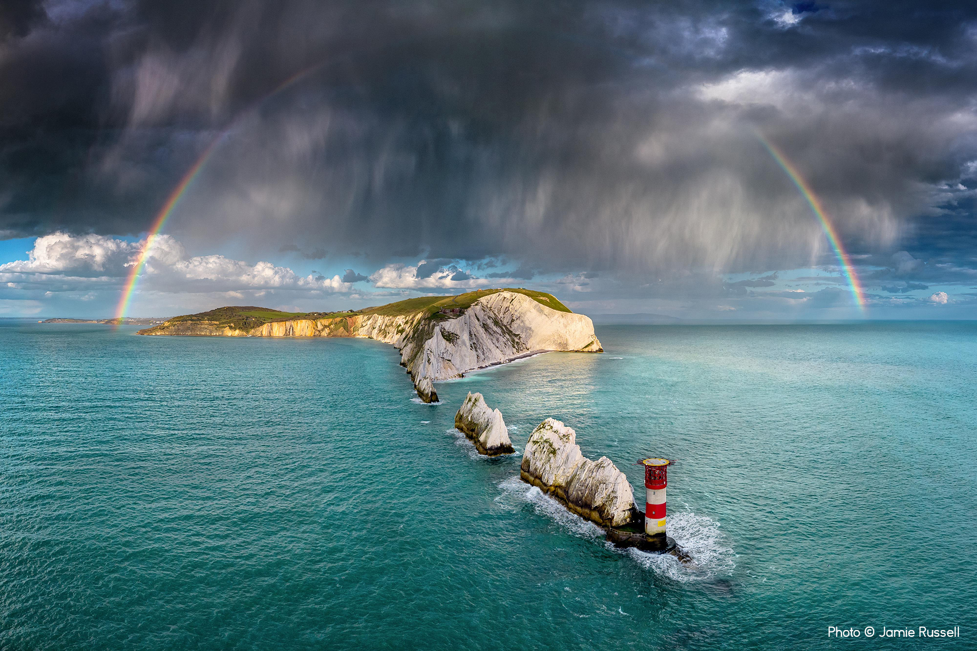 Evening Shower Over the Needles by Jamie Russell