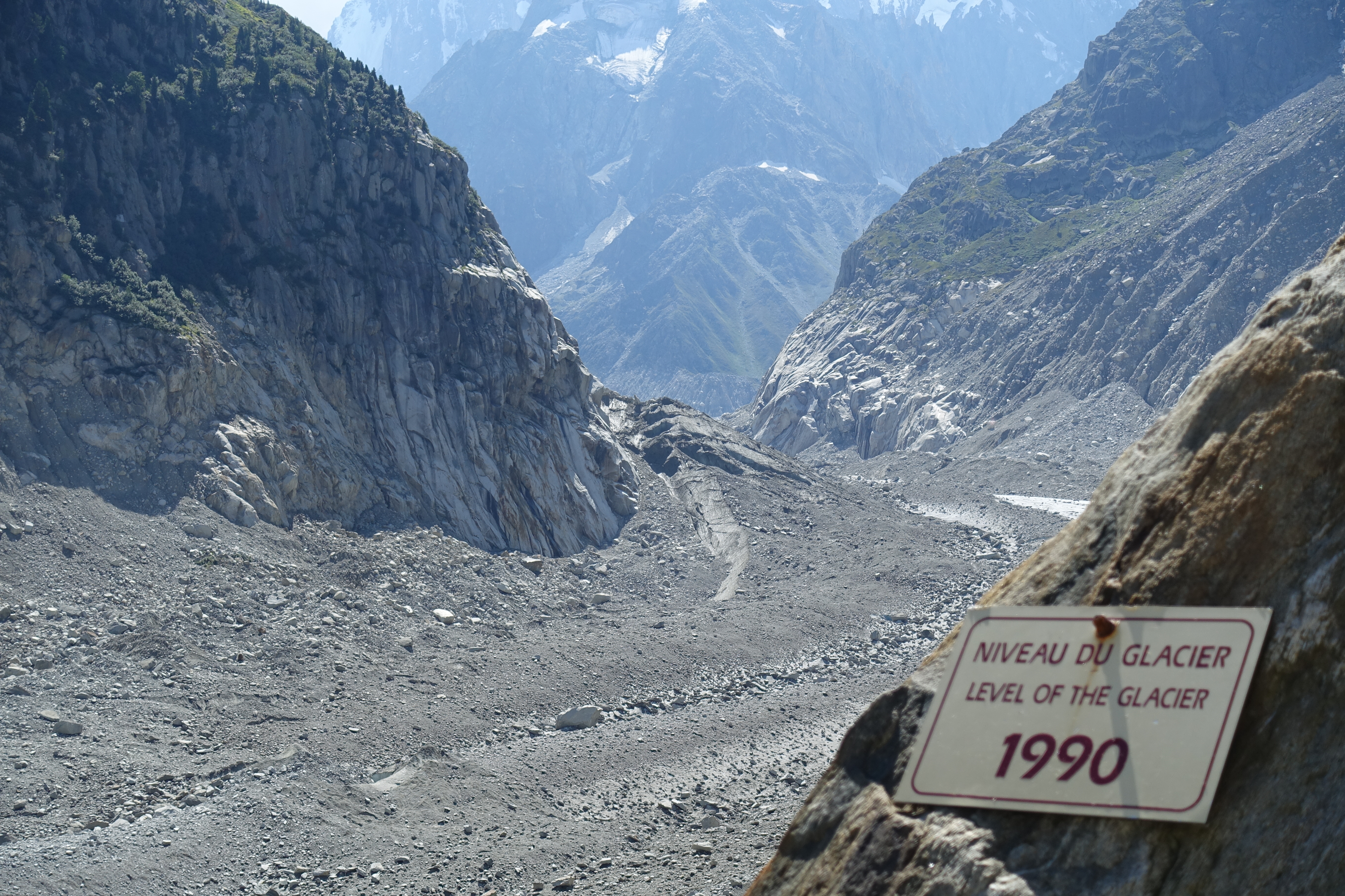 level of glacier in 1990