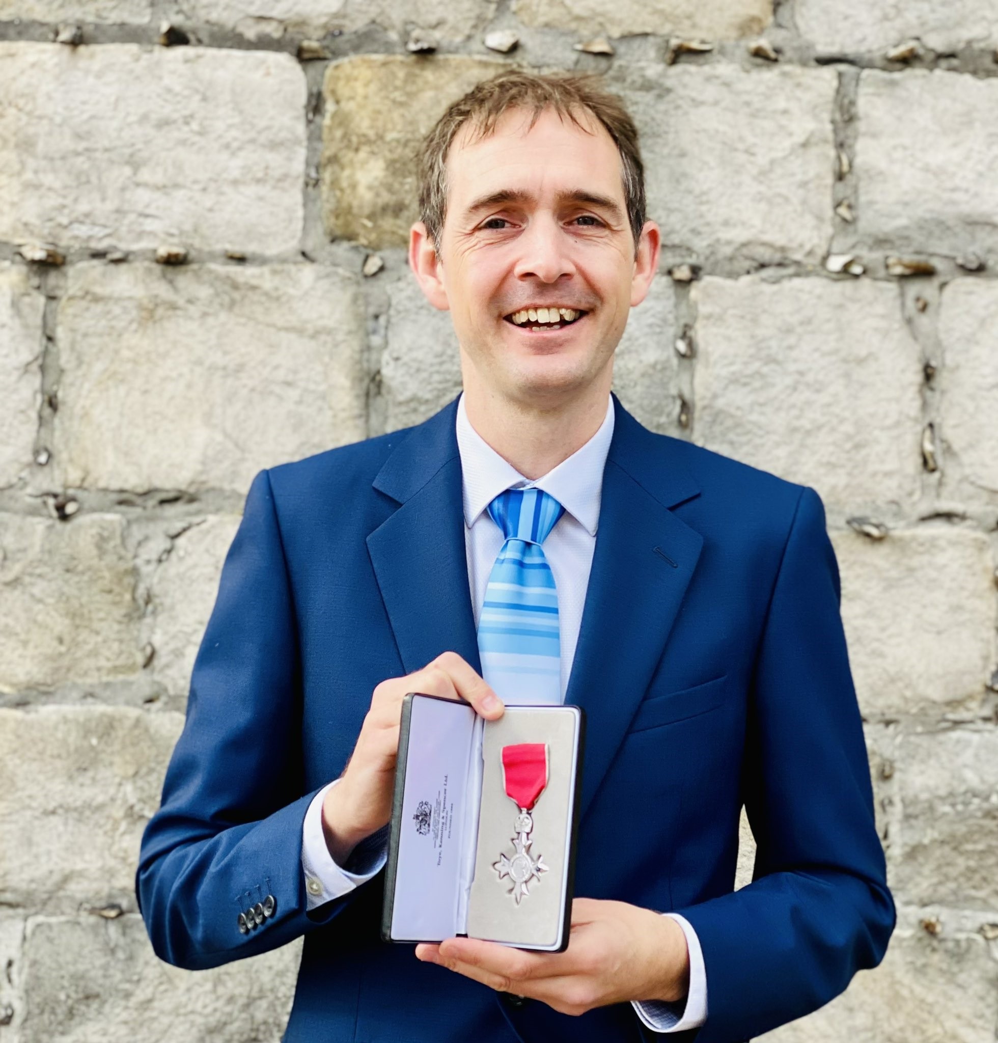 Prof Ed Hawkins with his MBE