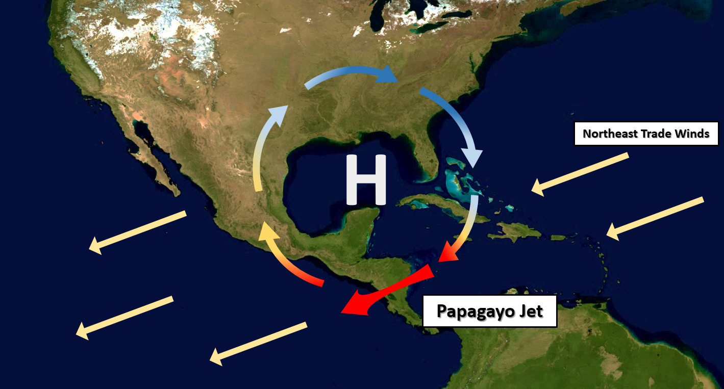 Figure 1. Papagayo Jet (courtesy of NOAA)