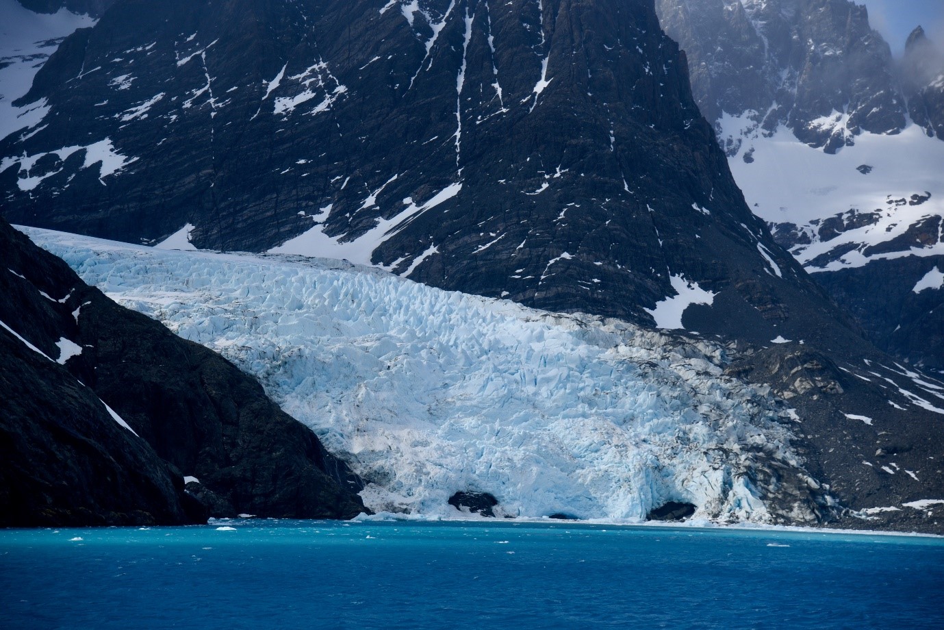 One of the many stunning glaciers in Drygalski fjord © Peter Fisher