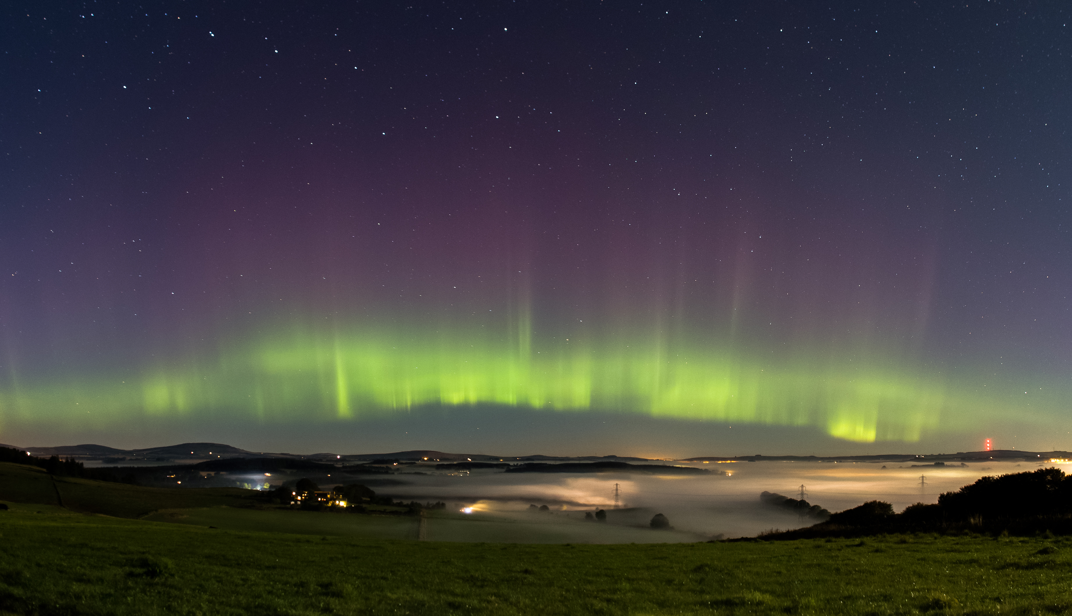 Aurora above mist