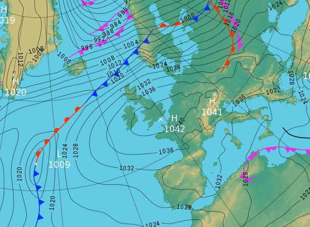 High pressure over the UK