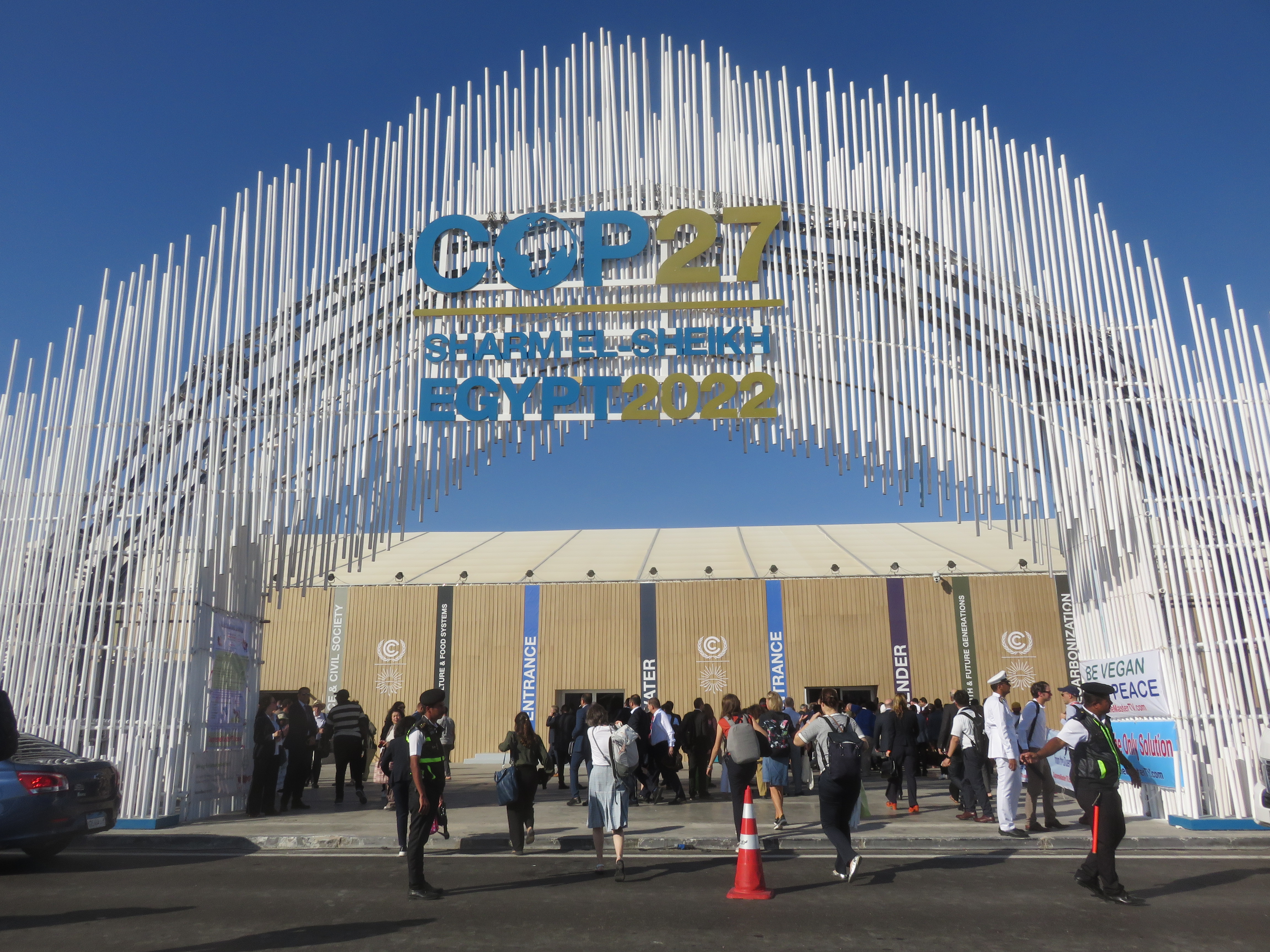 The entrance to COP27