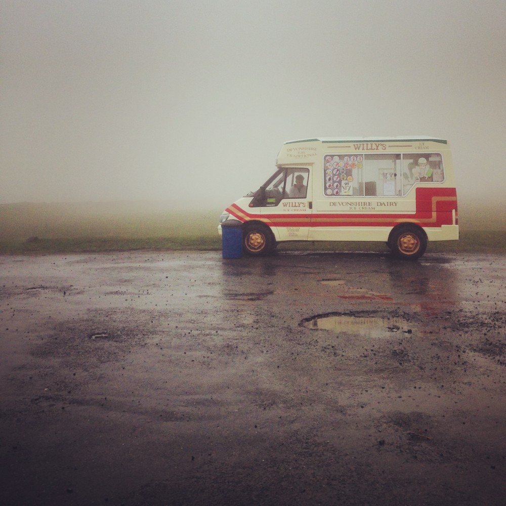 ice cream van and mist