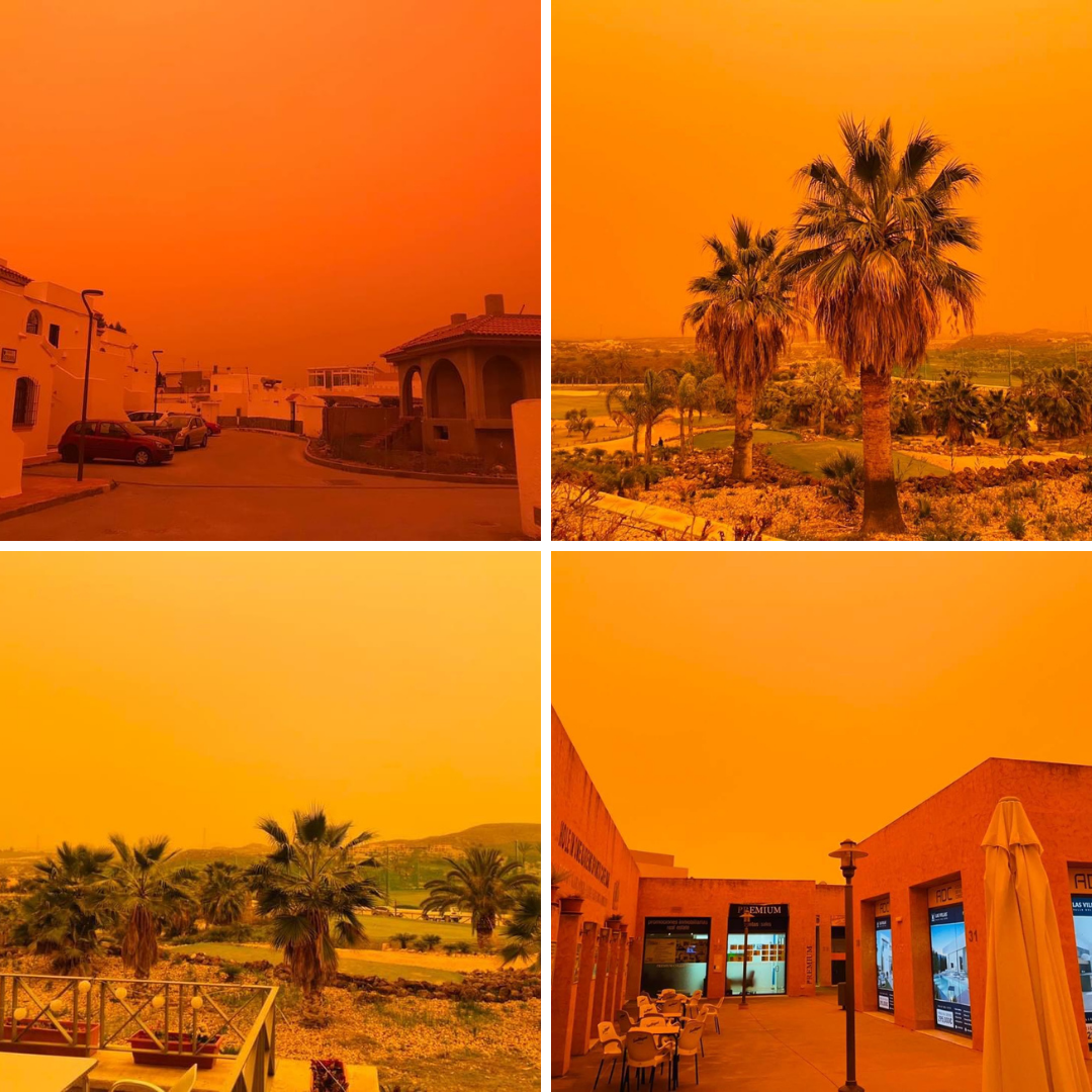 Orange skies from Saharan sand