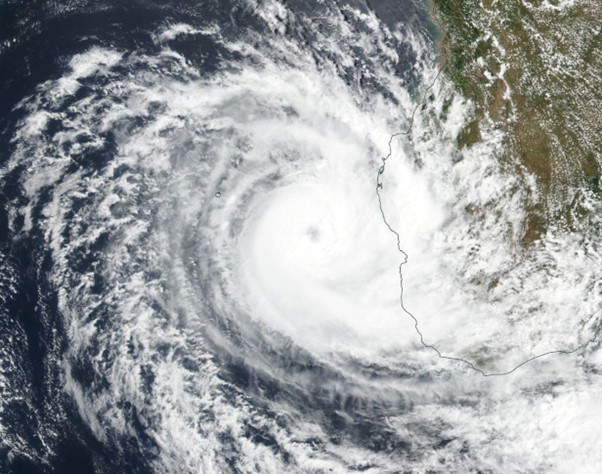 NASA images of Cyclone Freddy from March 2023 close to Madagascar