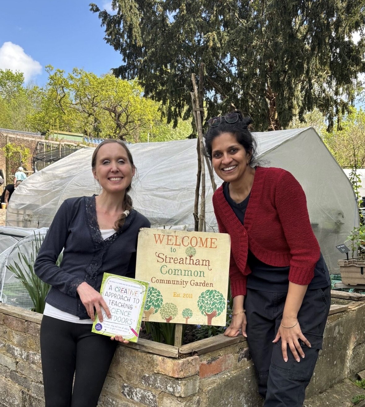 Penny Fletcher and Sai Pathmanathan, authors of A Creative Approach to Teaching Science Outdoors
