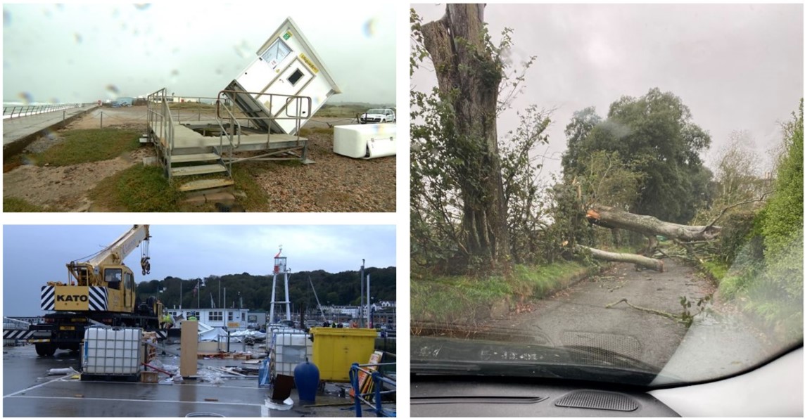 Photos from ITV Channel News showing the damage caused by Storm Aurore across the Channel Islands