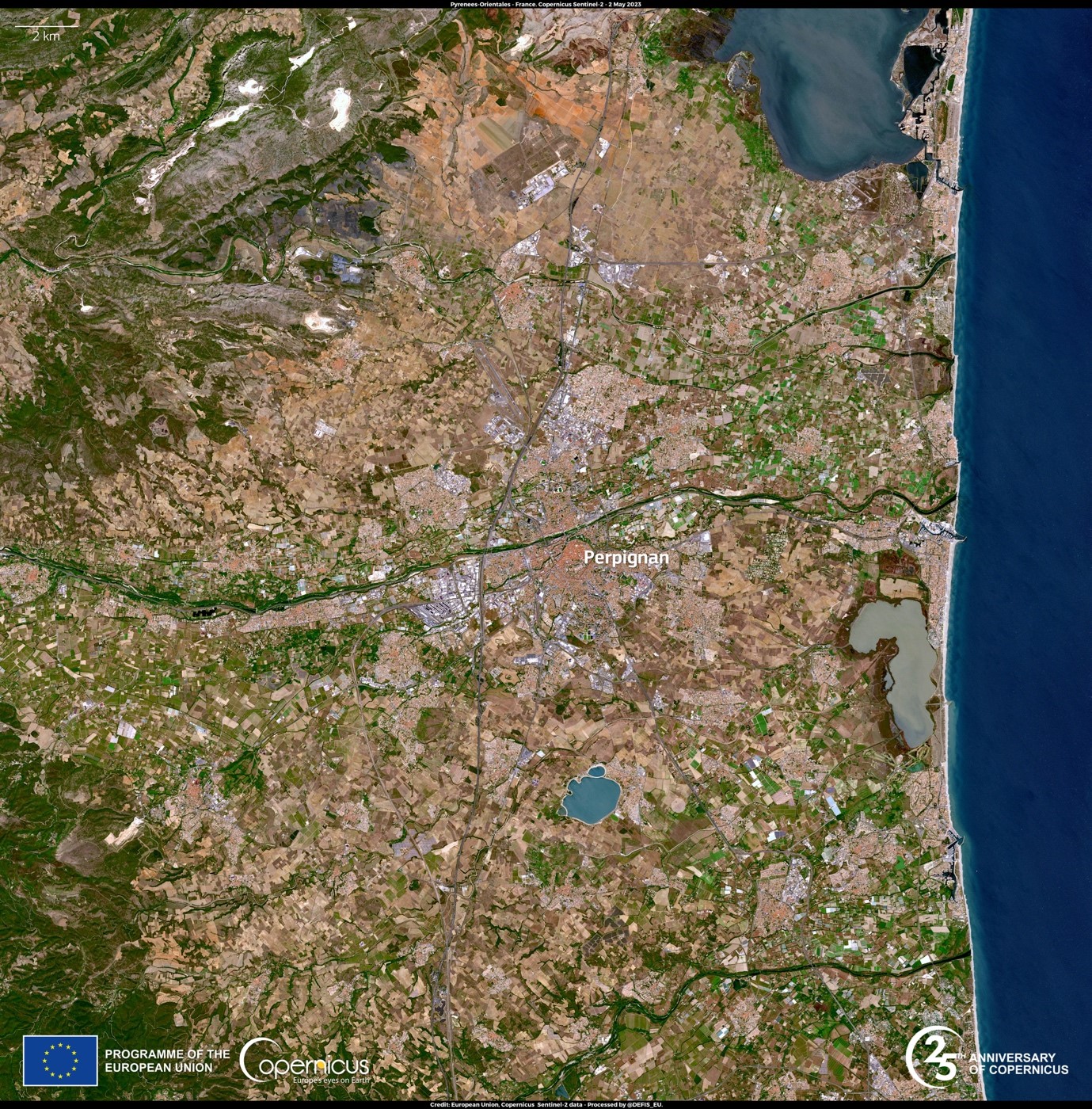 European Union, Copernicus Sentinel-2 imagery taken on 2 May 2023