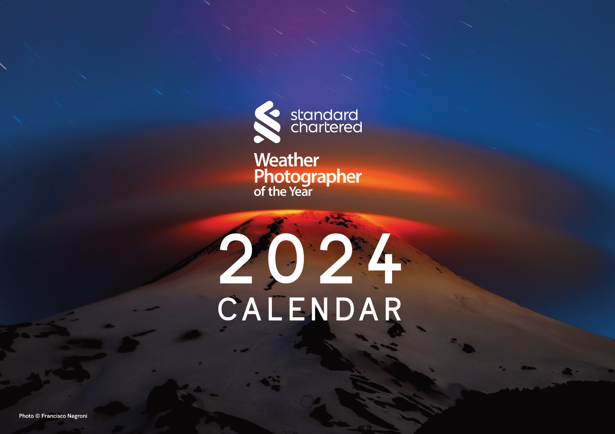 Standard Chartered Weather Photographer of the Year 2024 calendar front cover