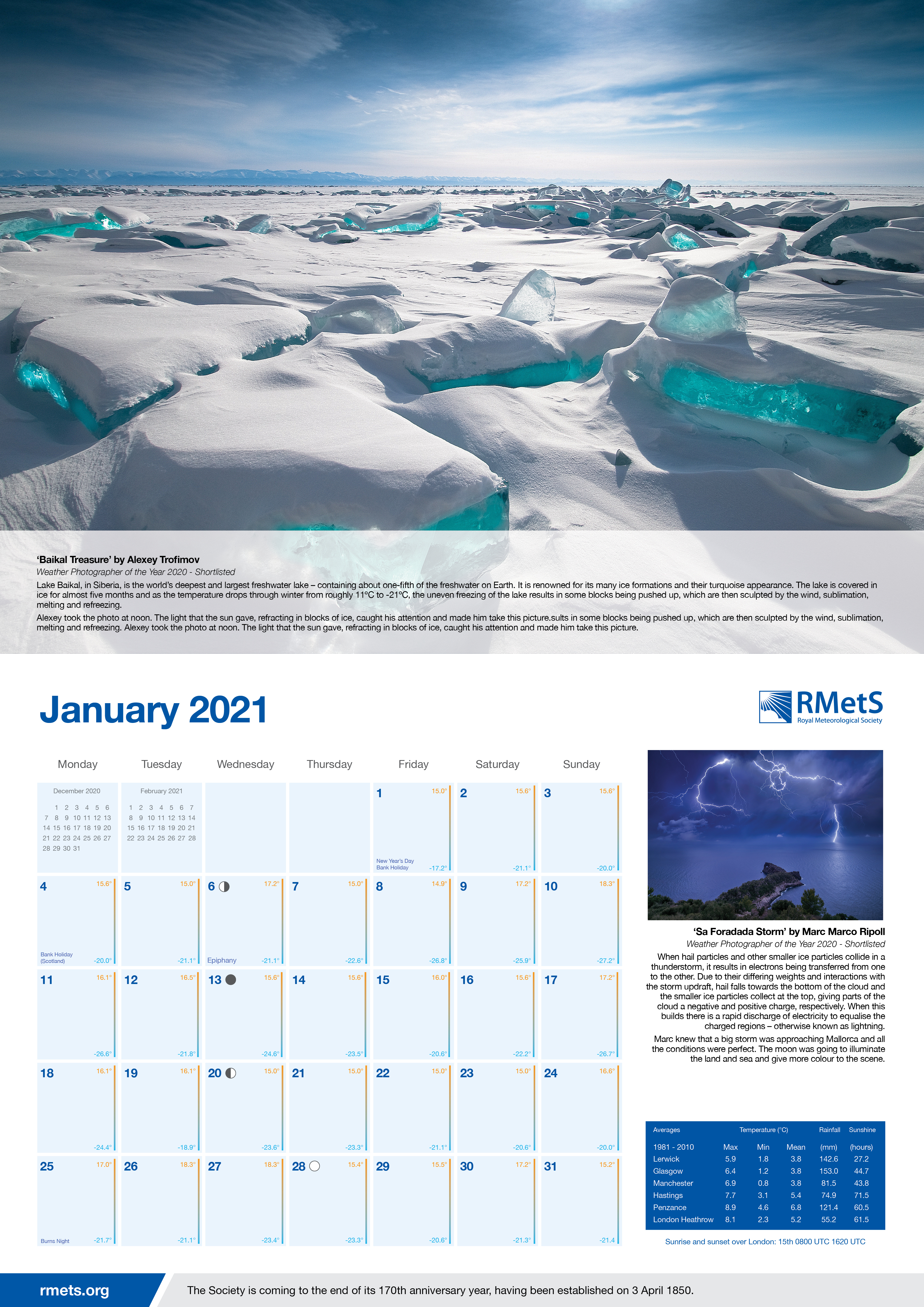 Weather Photographer Of The Year Royal Meteorological Society january 2021 weather calendar