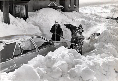 Snowdrifts in Wales, 1982