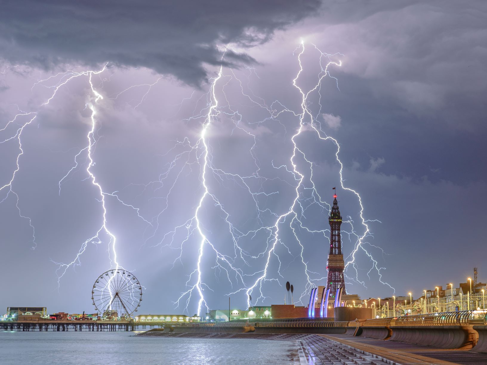Stephen Cheatley Lightning over Blackpool